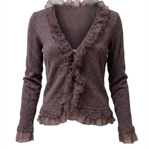 Elegant Ruffled Cardigan